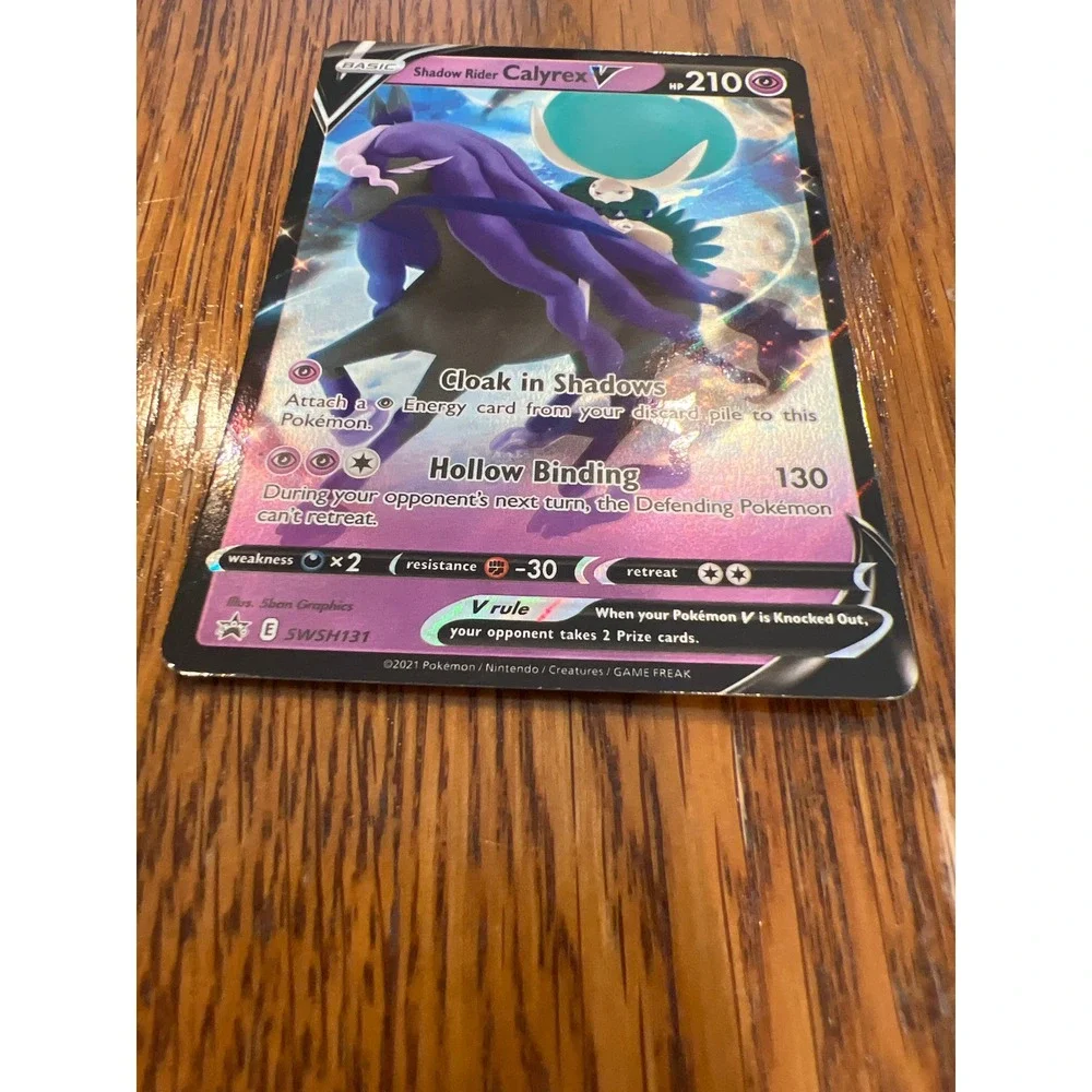 Pokemon Shadow Rider Calyrex V SWSH131 Black Star Promo Full Art Holo Rare Card